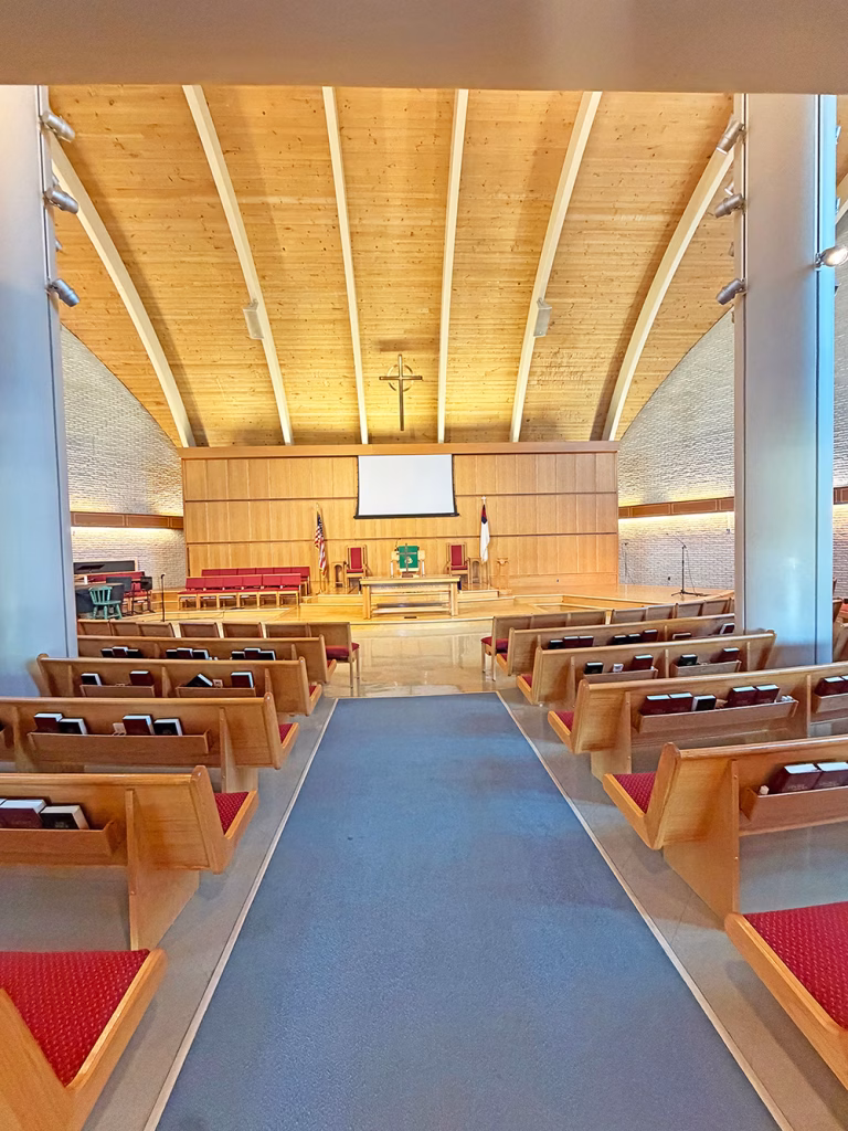 Front of the sanctuary at Kirkwood Presbyterian Church